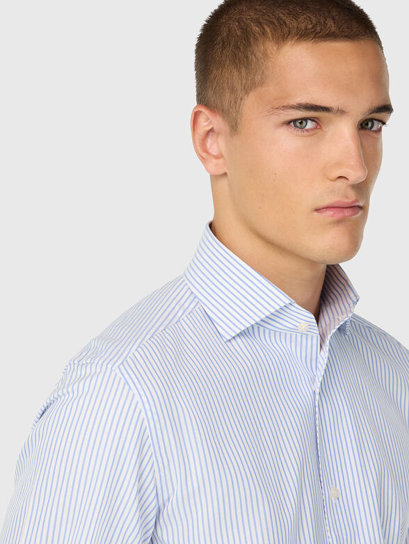 Regular fit striped cotton shirt - 4