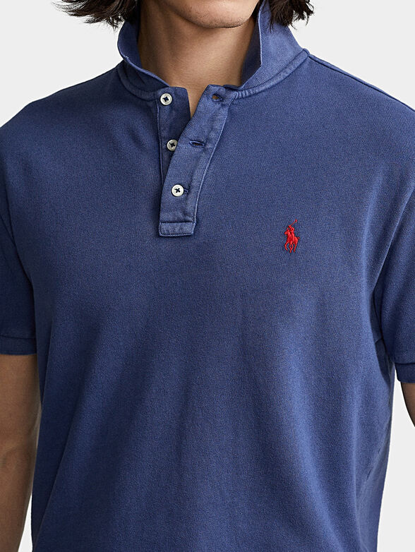 Blue Polo-shirt with logo - 3
