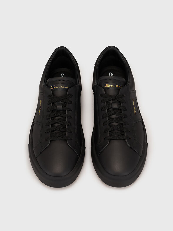 DBS3 black sports shoes with logo detail - 5