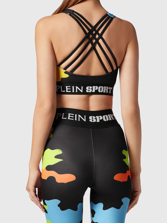 Top with camouflage print and accent logo band - 2