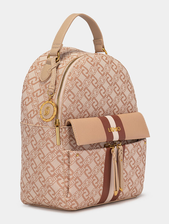 Backpack with monogram print - 3