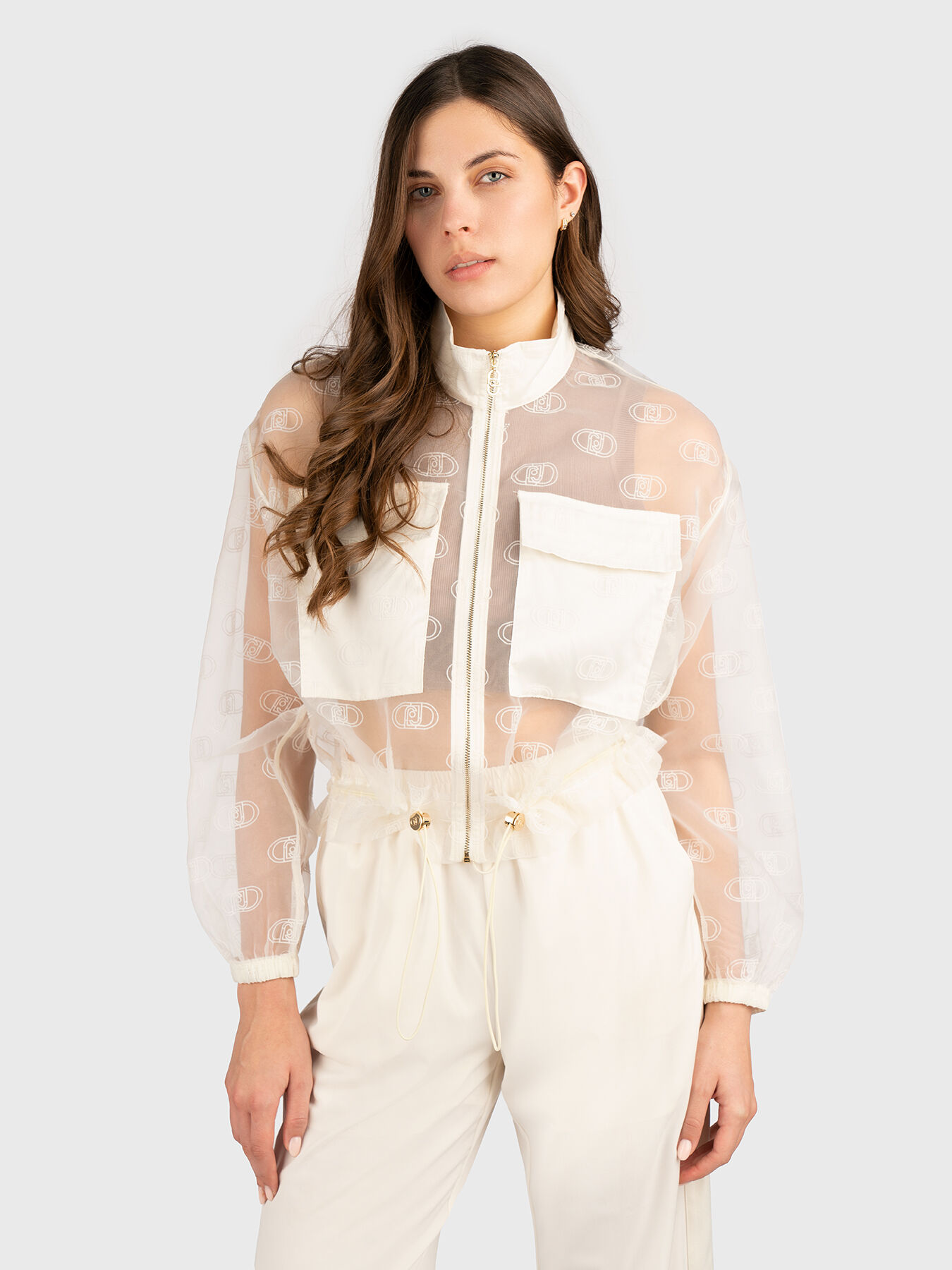 古着人気アイテム Jacket with sheer effect and pockets brand LIU JO ジャケット・アウター
