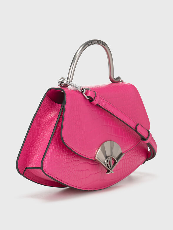 Leather bag with croc texture - 4