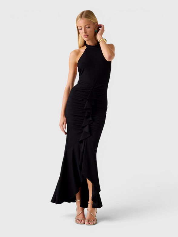 Dress with halter neckline and open back - 1