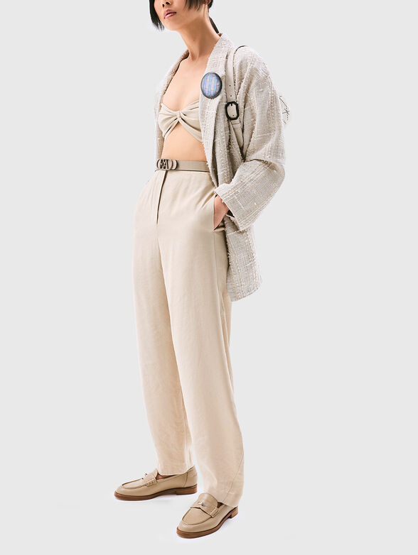 Single-breasted bouclé blazer - 2