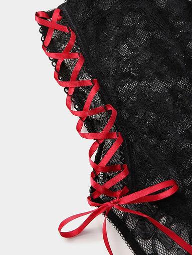 PRIVE FANCY black lace bodysuit - 5