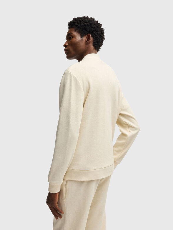 Cotton and linen zip sweatshirt - 3