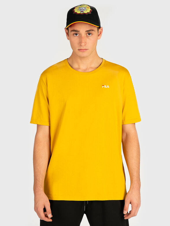 Black cotton t-shirt with logo - 1