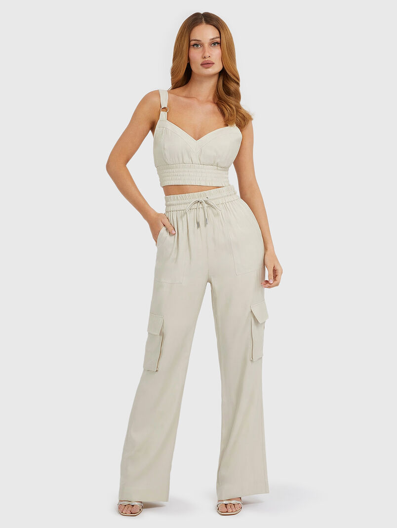 CHANTAL satin cargo pants - 3