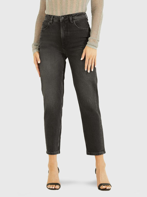 Черни дънки с избелен ефект - 1