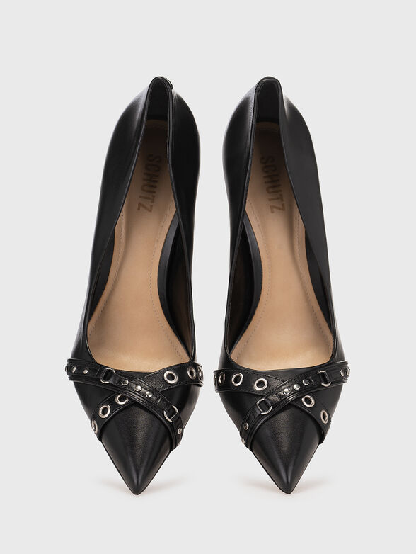 Studded leather pumps - 6