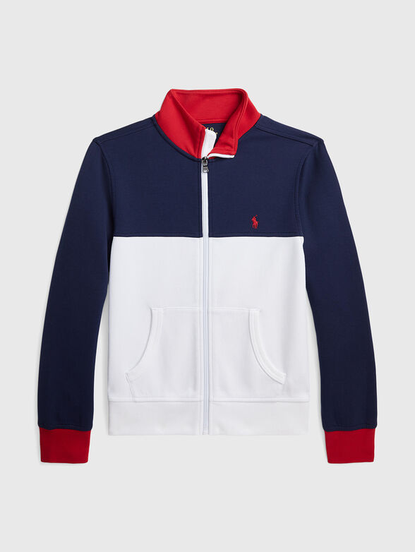 Sweatshirt with  zipper and pockets - 1