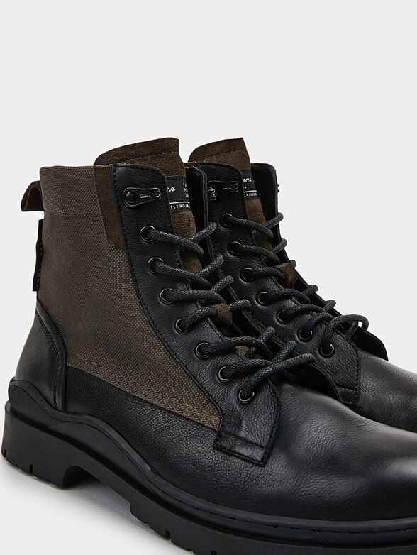 BRAD BOOT COMBI leather blend ankle boots - 4