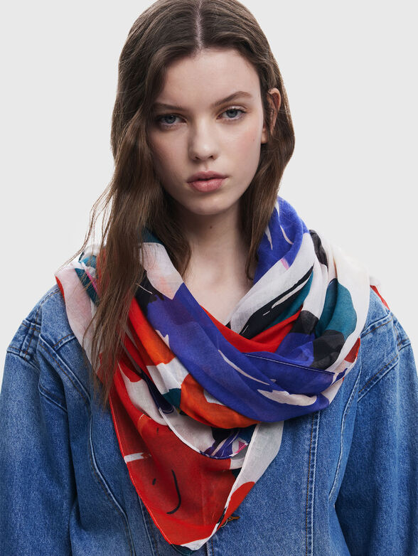 Floral print scarf - 2