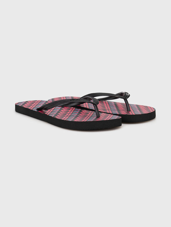 TROY LOGO flip-flops with monogram logo print - 2