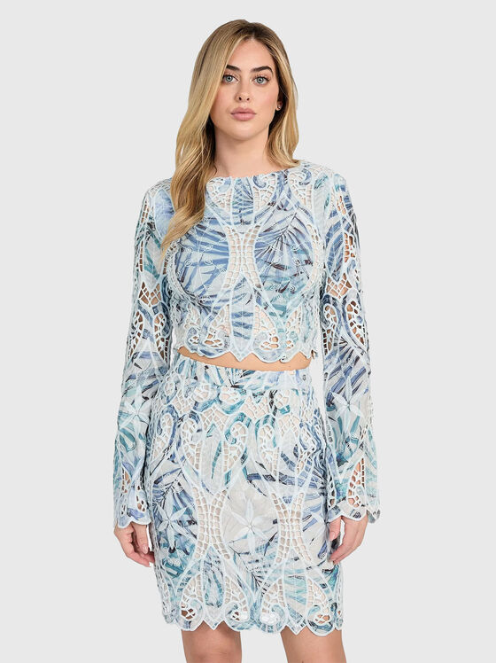 ANASTASIA floral embroidery blouse - 1