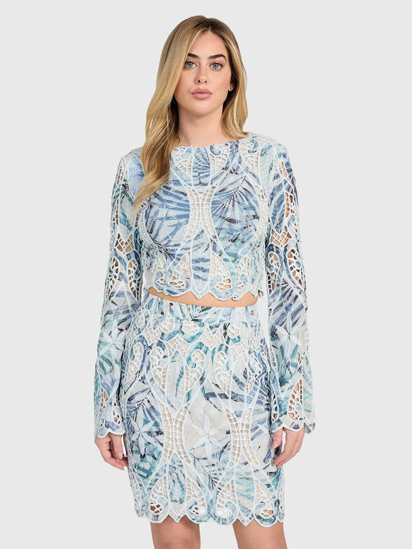 ANASTASIA floral embroidery blouse - 1