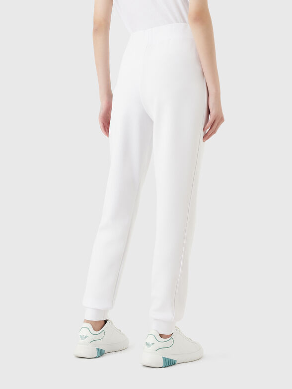 White sports trousers with embroidery - 2