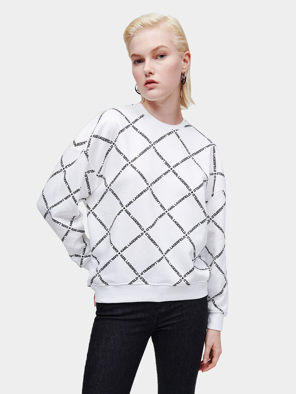 Sweatshirt with monogram logo print - 1