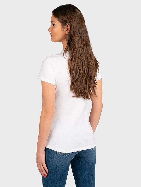 Cotton T-shirt with animal logo print - 3