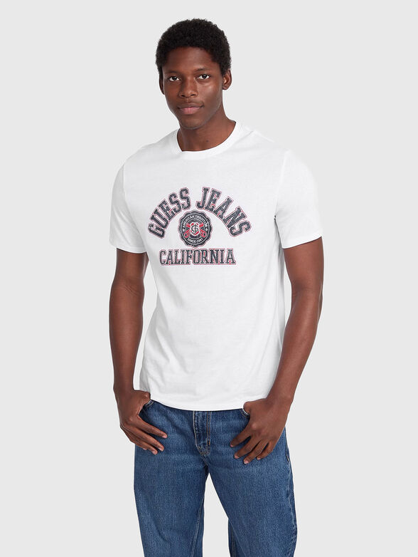 Black T-shirt with logo print - 1