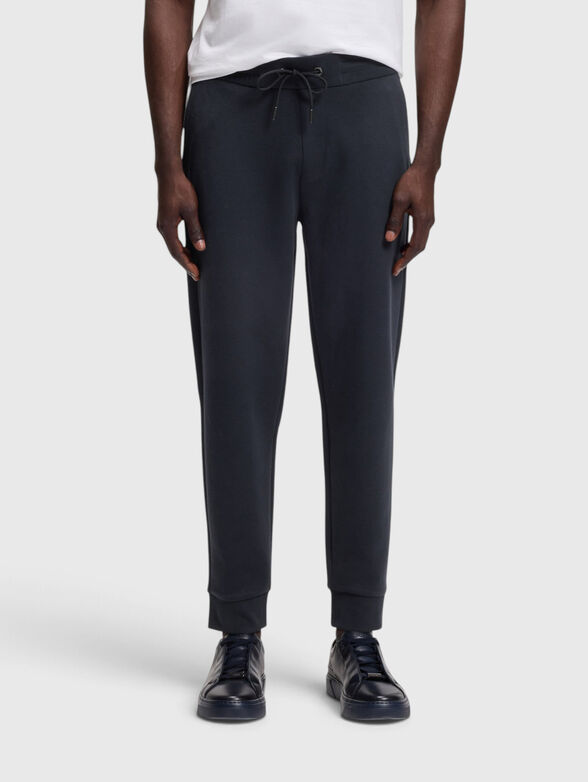 Cotton blend sweatpants with a monogram logo - 1