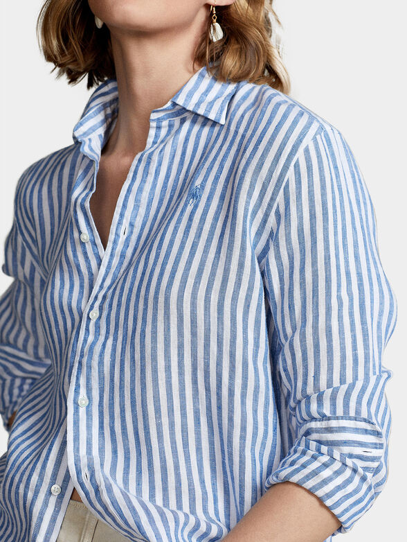 Linen striped shirt - 4