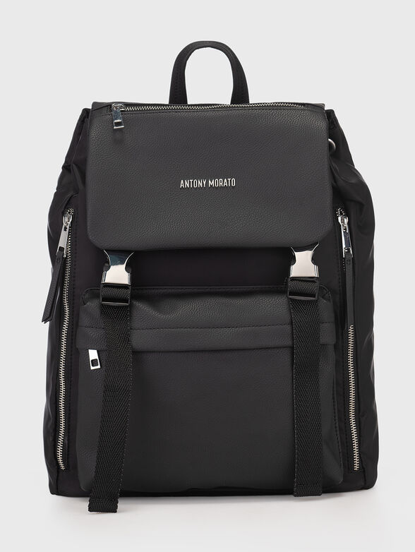 Logo detail black backpack  - 1