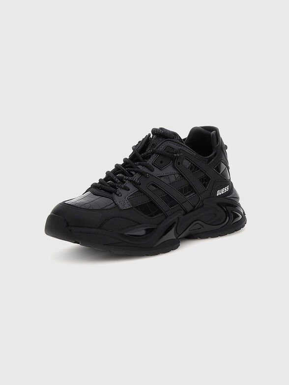 BELLUNO black sneakers with logo - 1