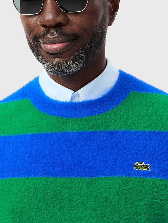 Crew neck striped sweater - 4