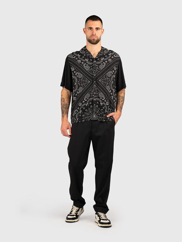 Black wool blend trousers - 4