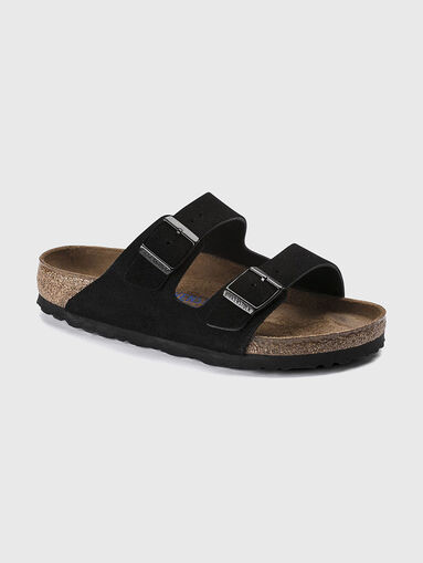 ARIZONA black suede slippers - 3