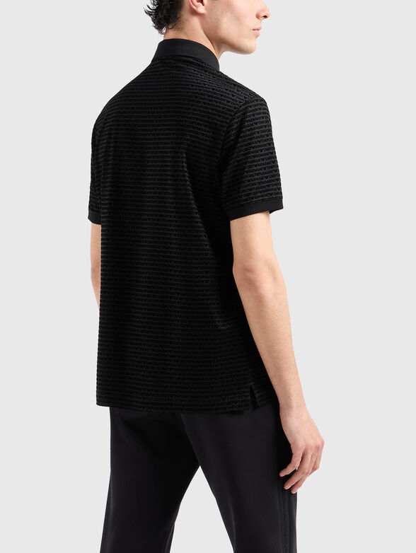 Polo shirt with textured monogram print - 3