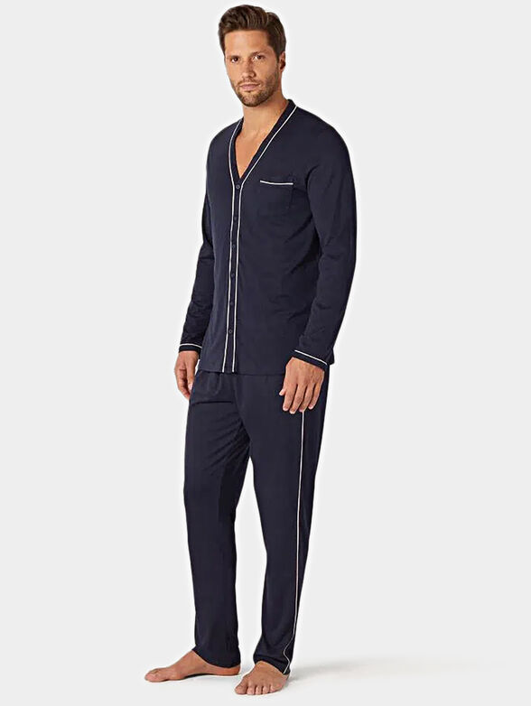 Blue pajamas with pocket - 1