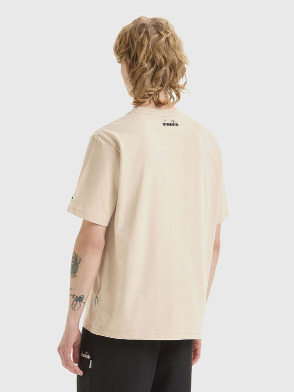 LEGACY unisex beige T-shirt with contrast inscription - 3