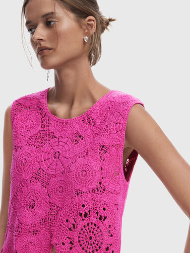 Cropped crochet top - 5