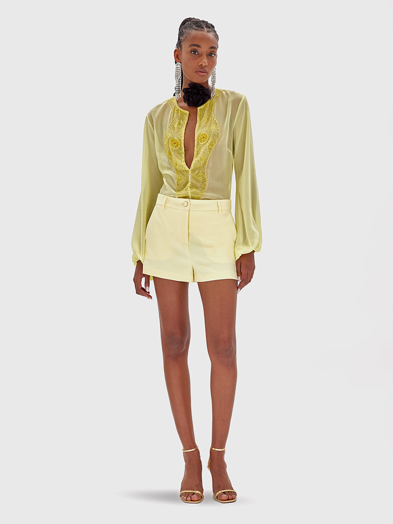 Yellow shorts pants brand BLUGIRL — Globalbrandsstore.com/en