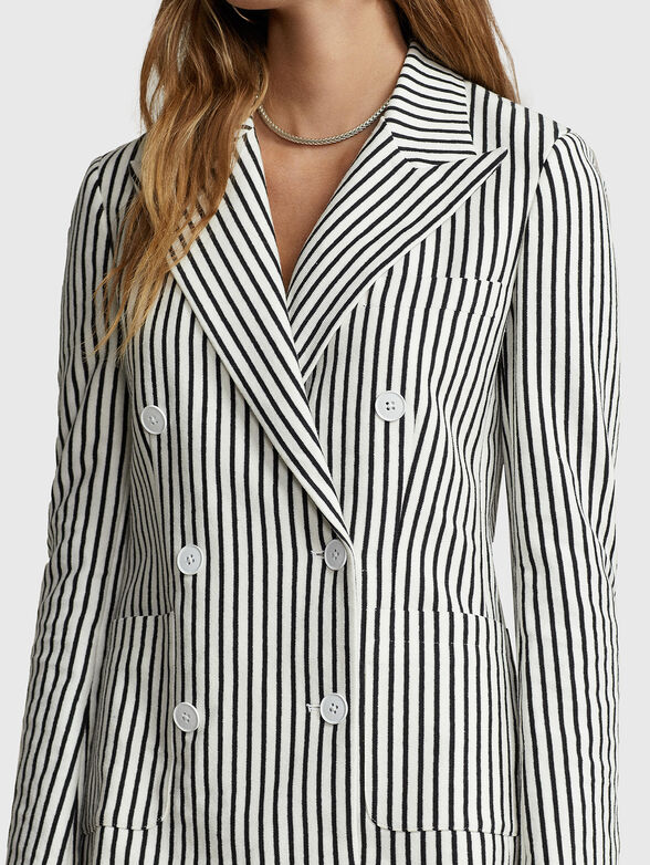 Double-breasted cotton jacket - 4