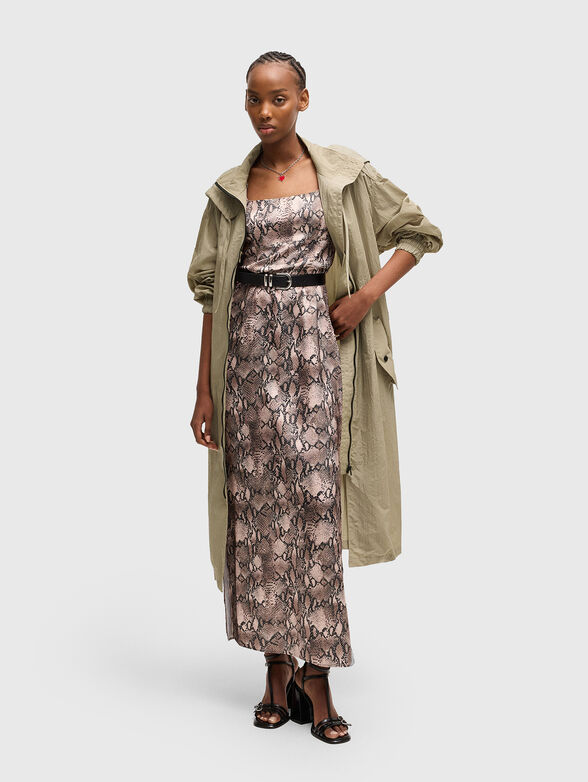 Long jacket with elastic belt - 2
