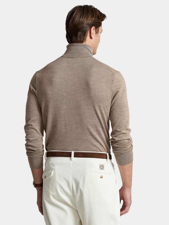 Wool sweater with turtleneck collar - 3