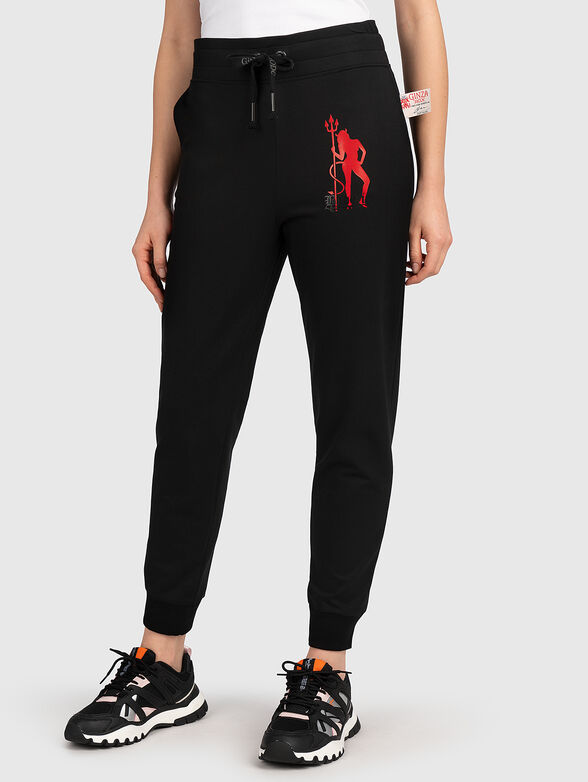 JL004 sports trousers with contrasting print - 0