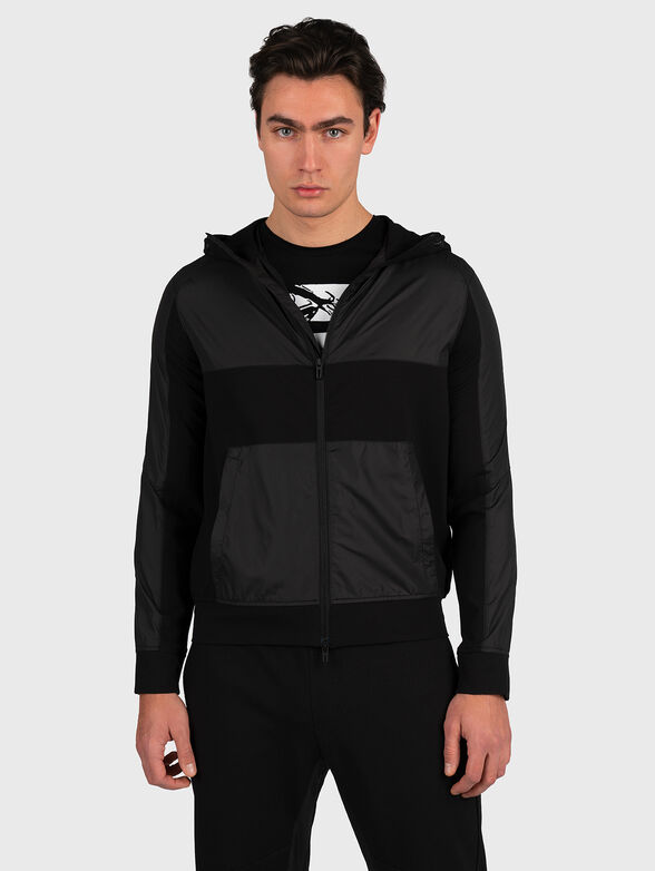 Hooded sweatshirt with zip - 1