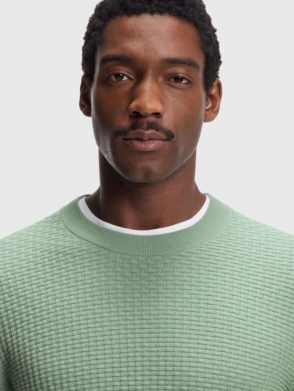 Knitted cotton sweater - 4