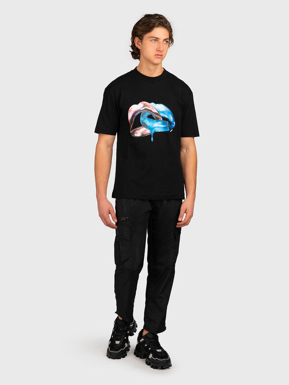 Black cargo pants with ties - 3