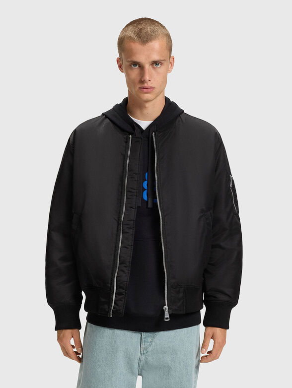 Transitional jacket with hood and pockets - 1