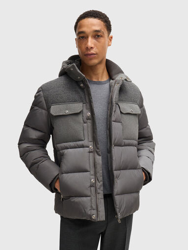 Quilted jacket with different textures - 4