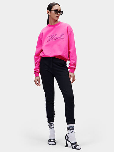Sweatshirt with logo in fuxia color - 5