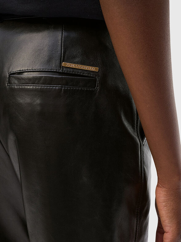 Straight leather trousers - 3