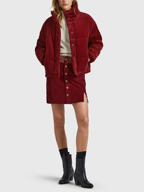 FIONA CORD jacket in bordeaux color - 2