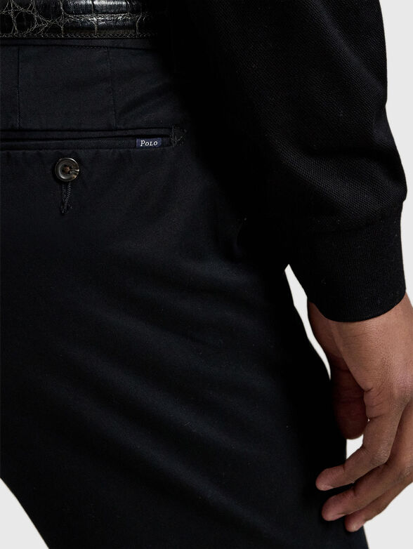 Navy slim fit chino trousers - 3